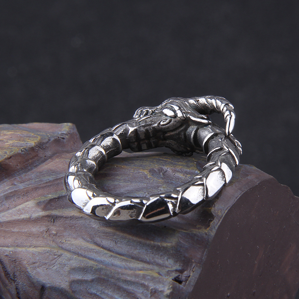 Hot Sale Ring Norwegian Myth Dragon Ethnic Style Charm