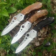 欧式经典钢头影木精品家居户外求生高硬度锋利折叠小刀厂家现货