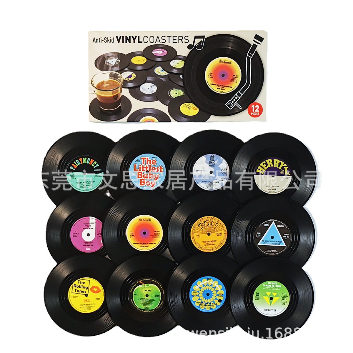 Cojín de disco de vinilo retro Cojín de plato de pastel de dim sum de tamaño mediano, aislamiento térmico, antideslizante, fabricante de posavasos de café y té nfc