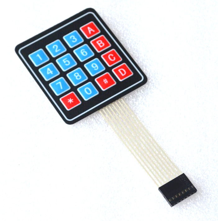 4*4矩阵键盘 4X4矩阵薄膜开关/薄膜按键/控制面板/单片机扩展键盘