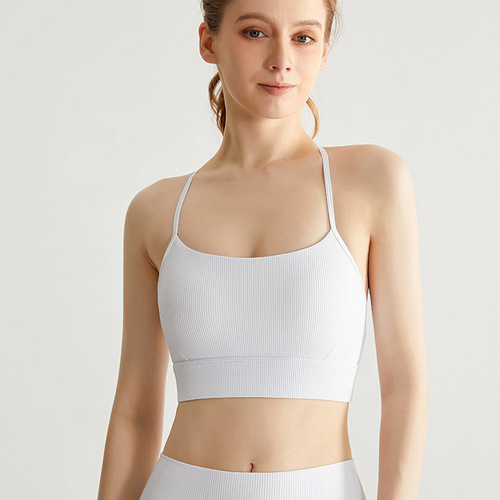 Women's Summer Sports Tank Top with Bra Pad Running Base Layer Aesthetically Back Support Shock Absorbing Quick Dry Outerwear Medium Intensity Sports Bra