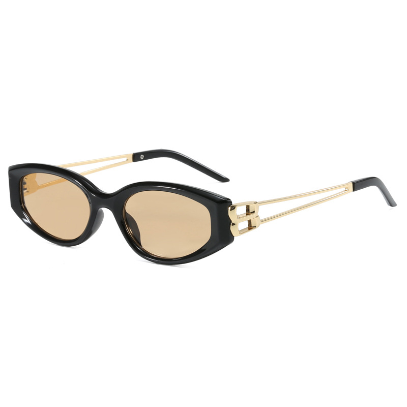 Metal Claw Shaped Temple Wire Sunglasses for Men And Women Outdoor Stylish Versatile New Fashion round Frame UV400 Protection_voghion.com