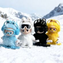 POPMART心底密码4.0mini系列搪胶毛绒挂件滑雪运动套装展示摆件