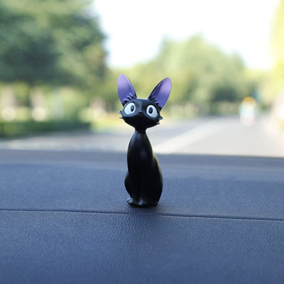 Car ornaments High-End Feel, 2026 New Model - big-black-cat-ornaments-send-no-trace-glue