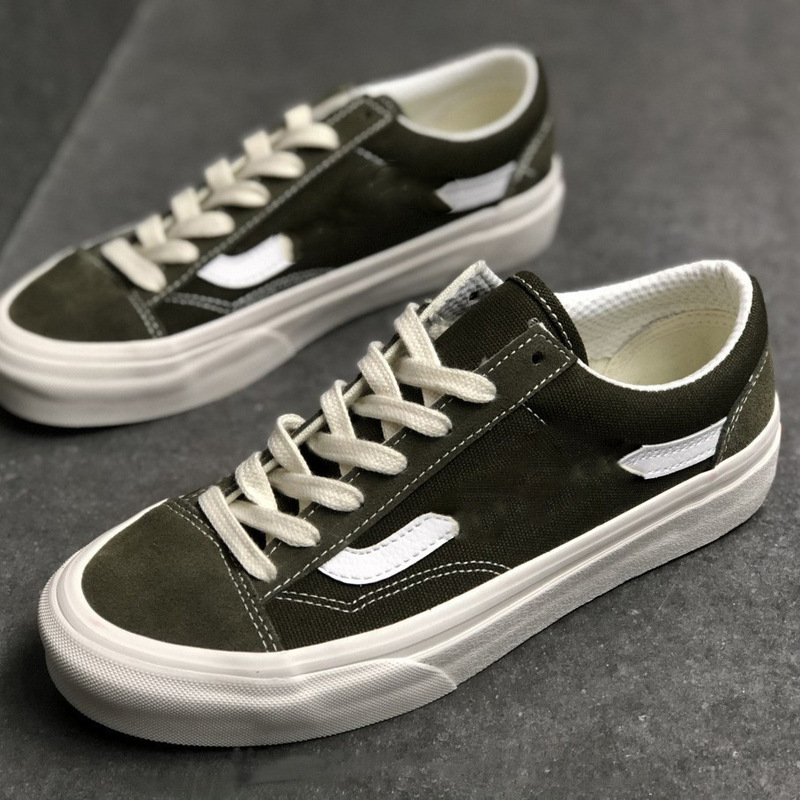 純粋なオリジナル Vans キャンバスシューズロートップレースアップレトロスケートボードシューズカップルカジュアルスポーツシューズキャンパススリッポントレンディな靴|undefined