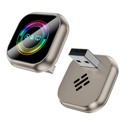 Car-Machine Connectivity Box Wireless: Simsiz CarPlay və Android Auto - q1aq-rose-gold-round-metal-glass-4-in-1-wireless-carplay-android-auto-adapter-apple-android-screen-mirroring-designed-for-overseas-models-only