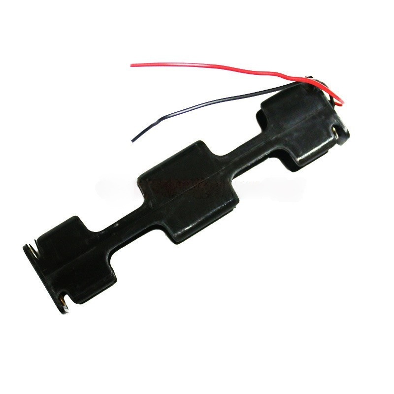 4节5号背叠长条形电池盒 四位五号电池盒 AA 带粗线