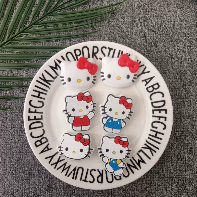 Hello Kitty, мультяшный милый трехмерный аксессуар, съемная пряжка для обуви, декор