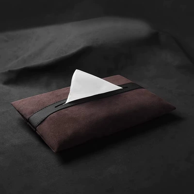Car tissue box/set – Paper Box Central Control Business - dark-brown-retro