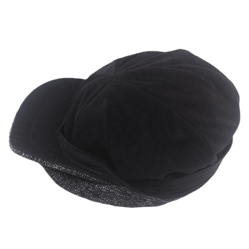Autumn and winter plus velvet beret men's octagonal hat cotton warm forward hat British style adjustable large head circumference newsboy hat
