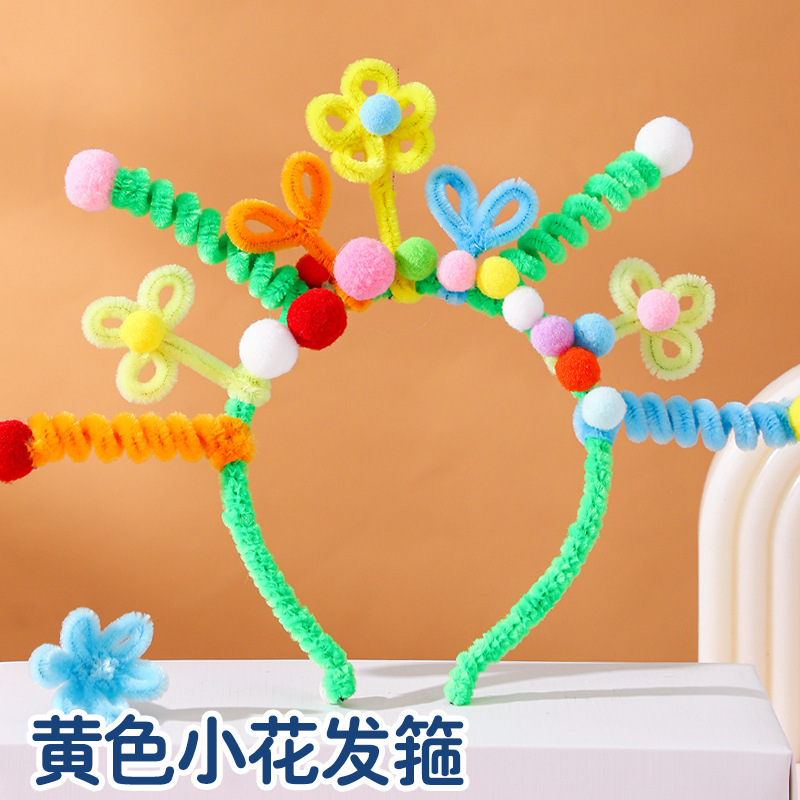 中秋节发箍兔子灯笼扭扭棒头饰手工diy材料包儿童发光小兔子花灯|undefined
