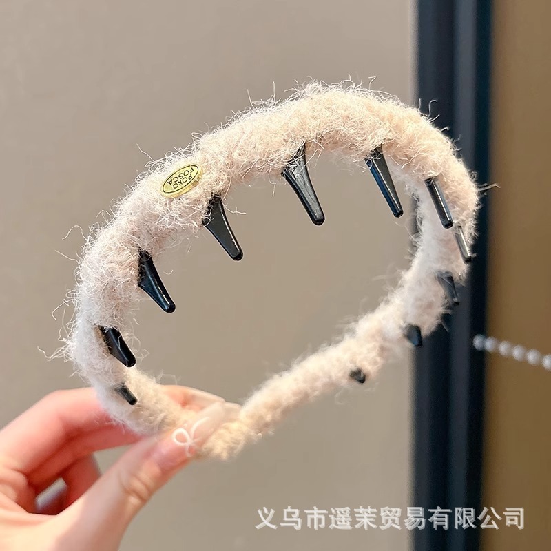 韩系蓬松高颅顶发箍女2025新款波浪带齿洗脸防滑头箍发卡发饰头饰|undefined