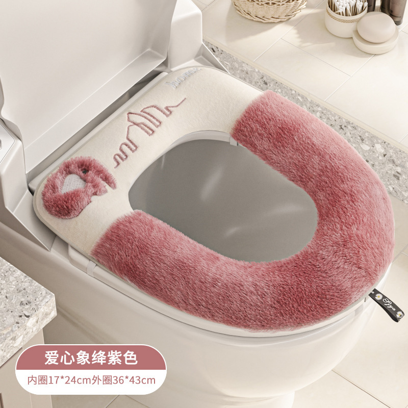 トイレ座布団冬の家庭では四季通用のぬいぐるみ座布団カバーがあります。|undefined