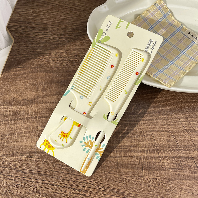 Peine largo portátil con forma de animal, antielectrostático, dientes finos, ideal para niñas o cabello largo