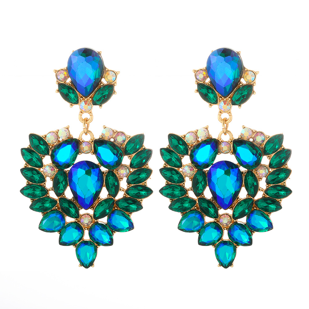 fashion color diamond geometric alloy earringspicture4