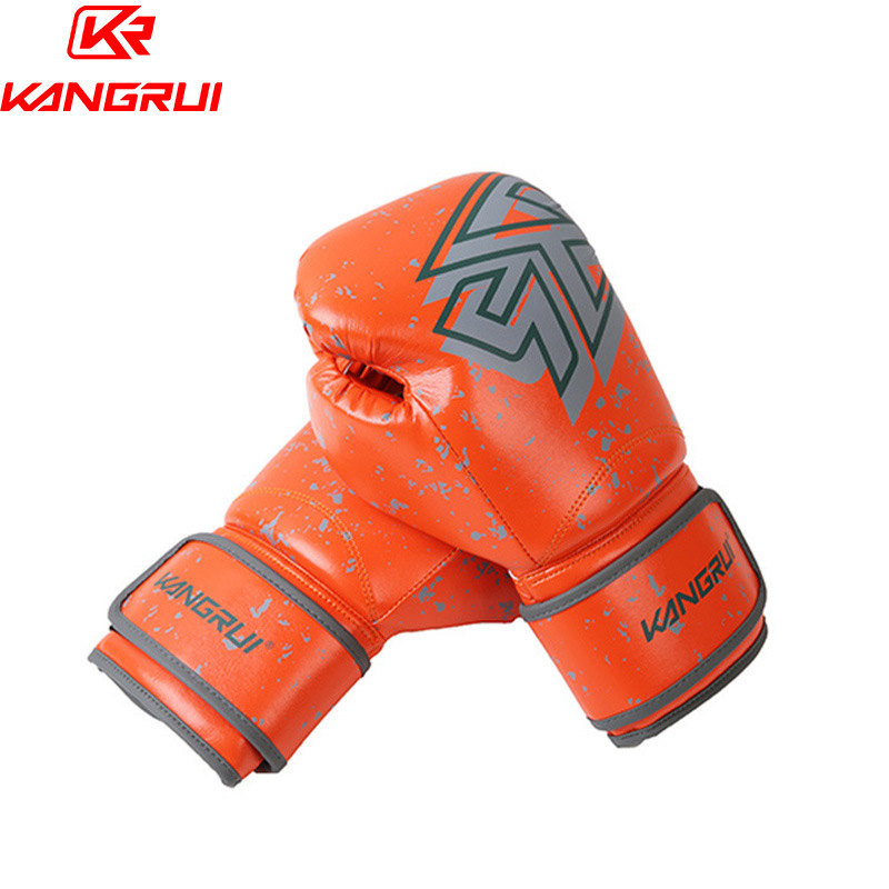 Guantes de boxeo Kangrui transfronterizos Guantes de boxeo personalizados OEM Guantes de entrenamiento de lucha Sanda Guantes se pueden diseñar