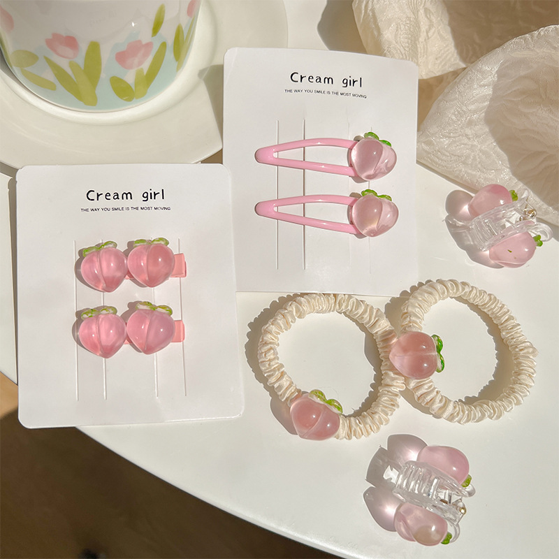 Cute Little Girl Pink Hair Clip Hair Rope Hair Accessory display picture 5