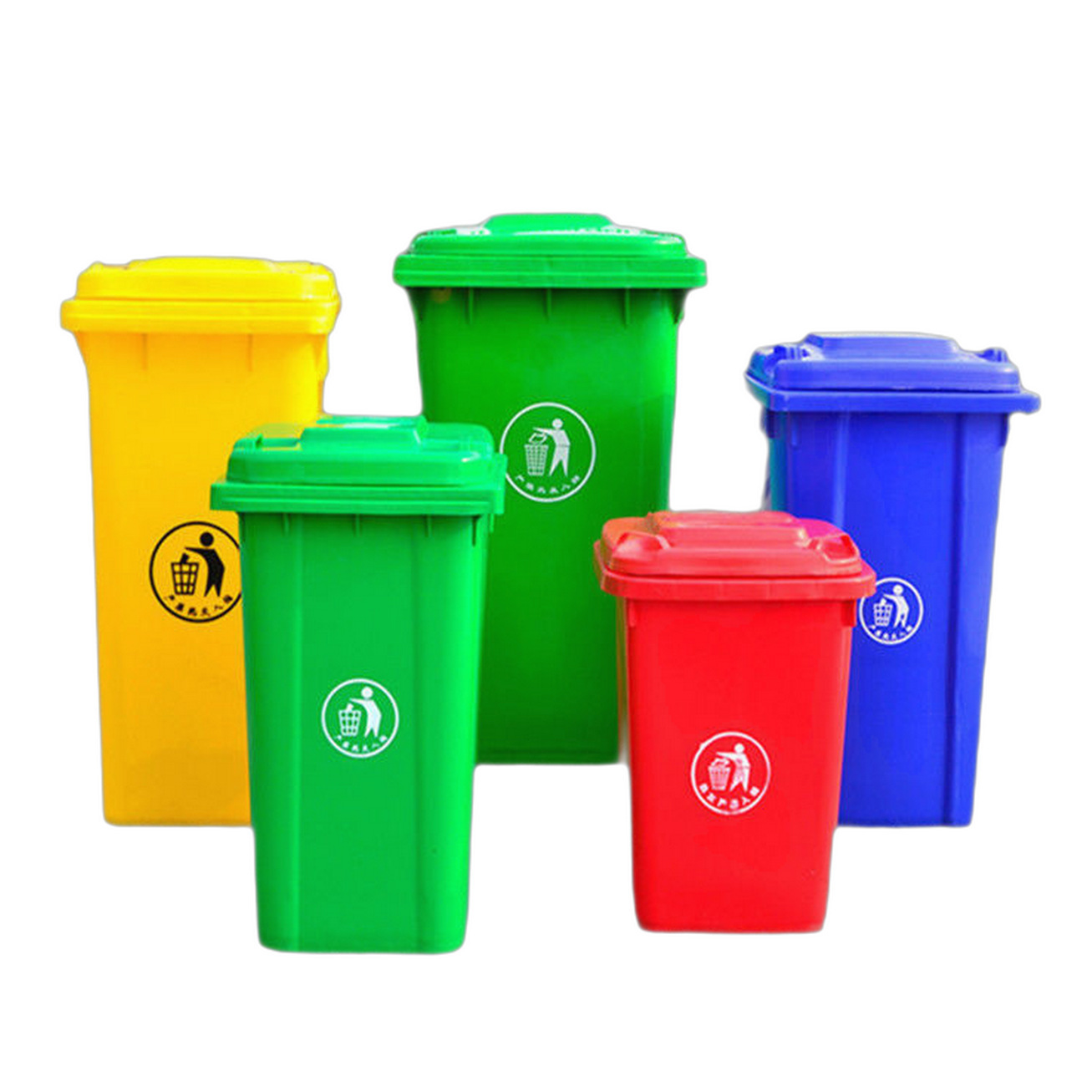 新农村小区物业垃圾桶100L升带盖塑料垃圾桶户外环卫垃圾桶