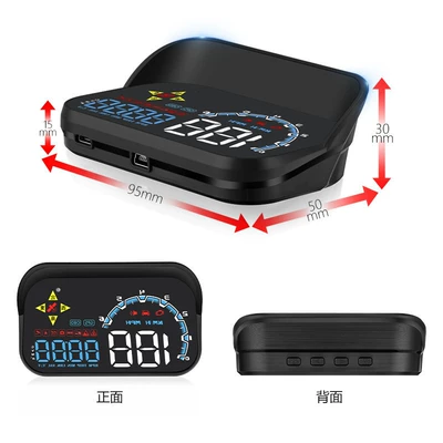 L5U new universal obd car hud head-up display GPS speed measurement electronic dog black technology speed suspension (Electric Vehicle GPS Locator) - car-neutral-35inch-dual-display-system