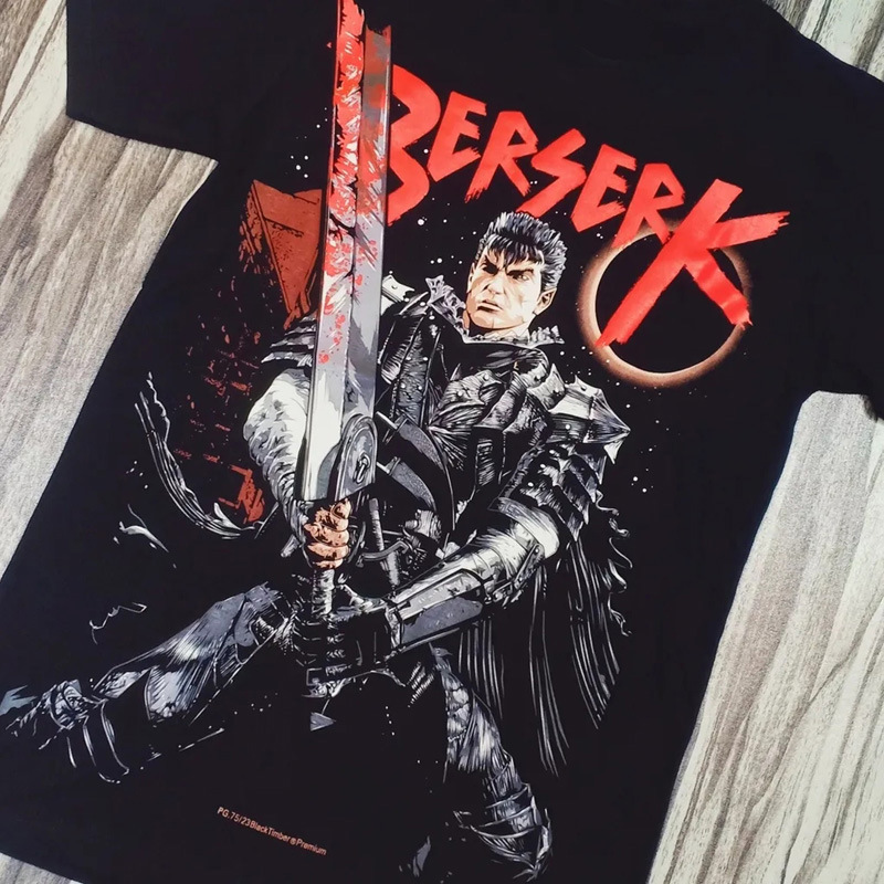 berserk Brand Warrior Brand Warrior Sword Wind Legend Comic Rock Short Sleeve T-Shirt T-shirt