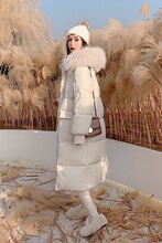 冬季毛领棉服女中长款2025新款韩版ins潮面包服宽松棉衣加厚棉袄