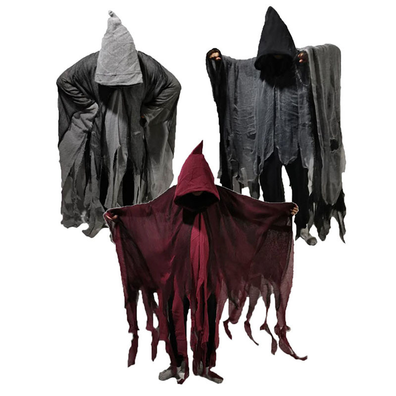 ハロウィーンマント服装成人フード付きマント服お化け屋敷お化け祭りパーティー呪術師死神衣装|undefined