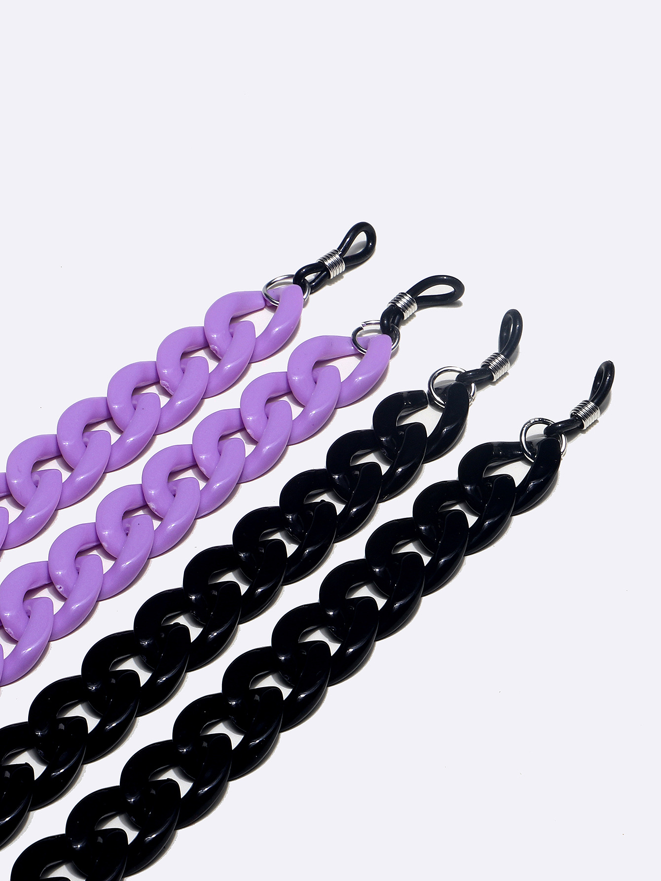 Simple Fashion Black Purple 2 Piece Glasses String Wholesale Nihaojewelry display picture 1