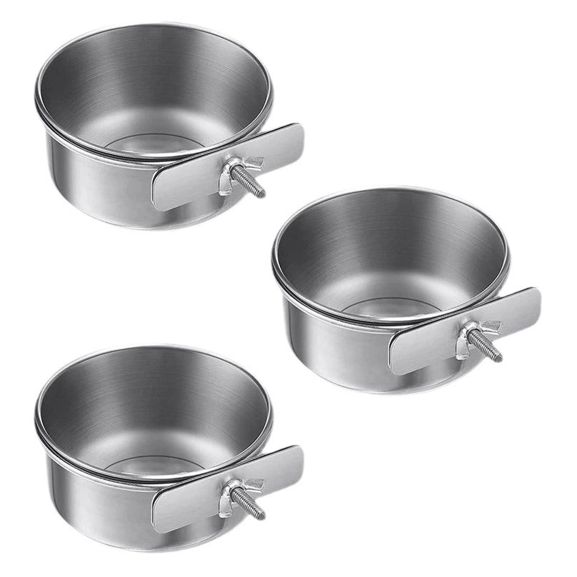 Фабрика горячий Pet Bowl Pet поставляет нержавеющей стали собака чаша собака клетка висит фиксированной собака чаша в наличии оптом