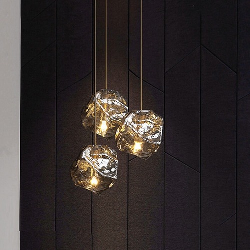 Minimalist Art Ice Block Restaurant Chandelier Internet Famous Creative String Lamp Entrance Simple Molten Bar Console Bedside Lamp