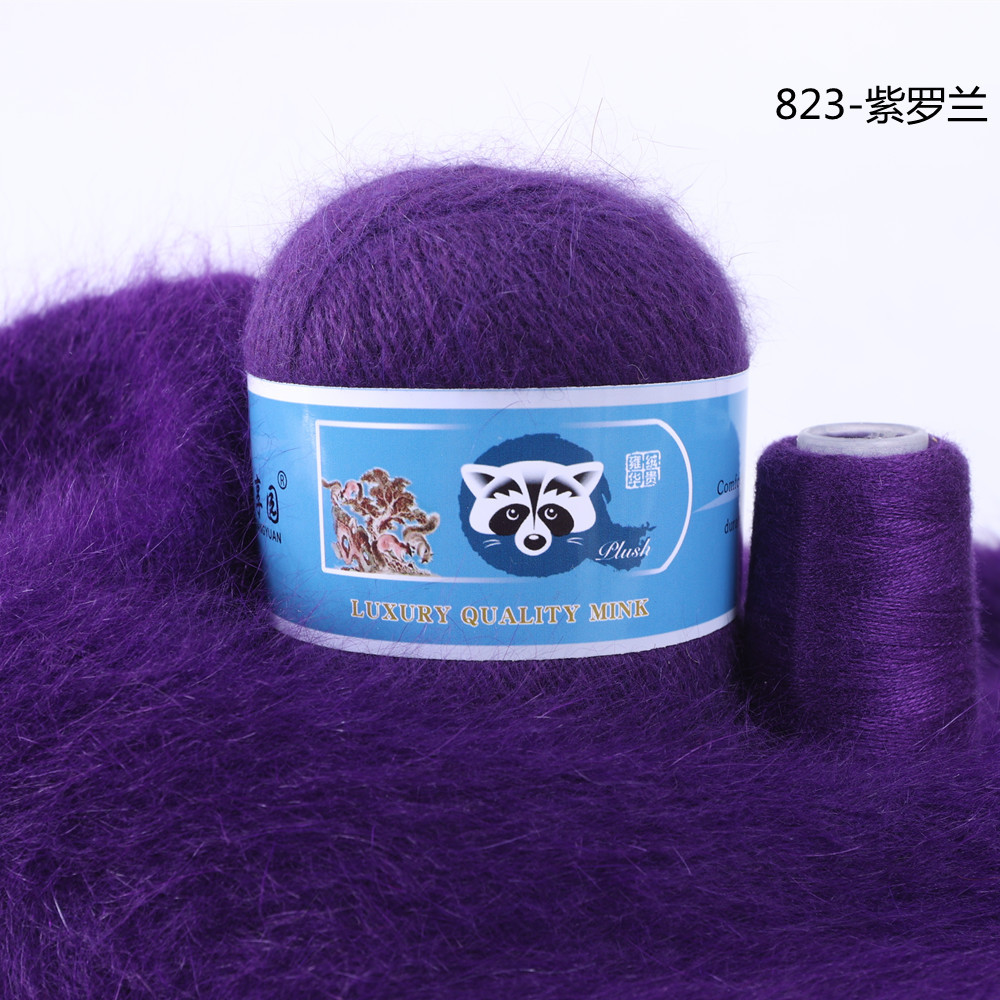 Venta Directa de fábrica medio grueso tejido a mano de lana de visón de lana Bola de lana tejida al por mayor de bricolaje bola de lana gran cantidad de descuento