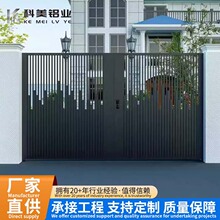 现代铁艺大门别墅双开庭院子母门自建房铝合金花园门户外不锈钢