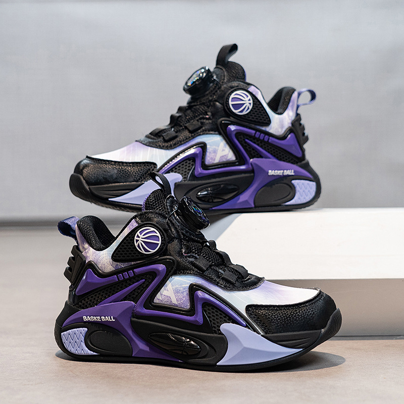 Negro Púrpura (Zapatos de cuero)