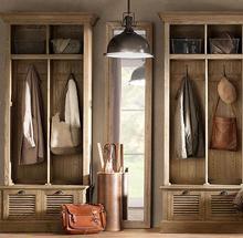 美国RH原单全实木衣柜 法式乡村复古家具 美式橡木简约卧室衣橱