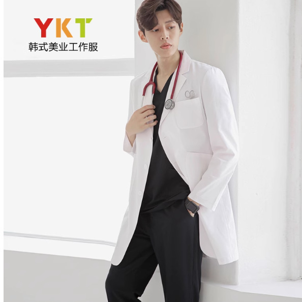 高級白衣長袖作業服女性手洗い制服韓国風口腔ドクター制服歯科スーツジャケット|undefined