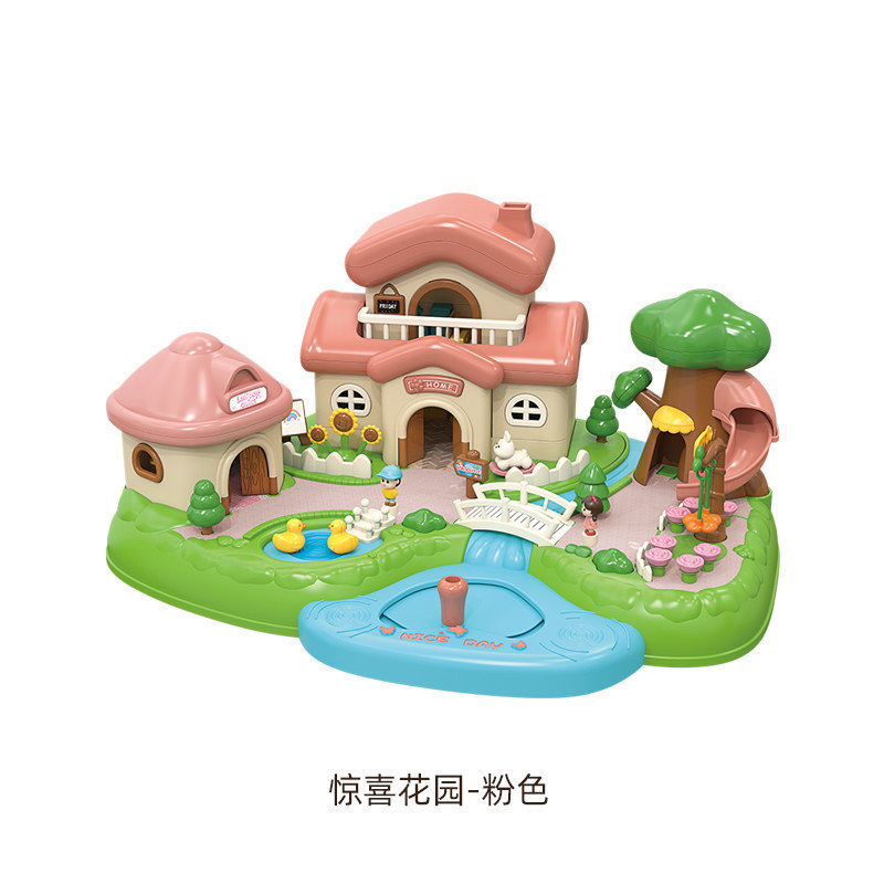 Simulación magnética infantil transfronteriza Jardín de sueños Castillo modelo de casa Jardín granja escena casera juguetes