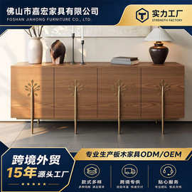 现代创意型电视柜极简主义风格地柜轻奢质感多功能储物边柜落地柜
