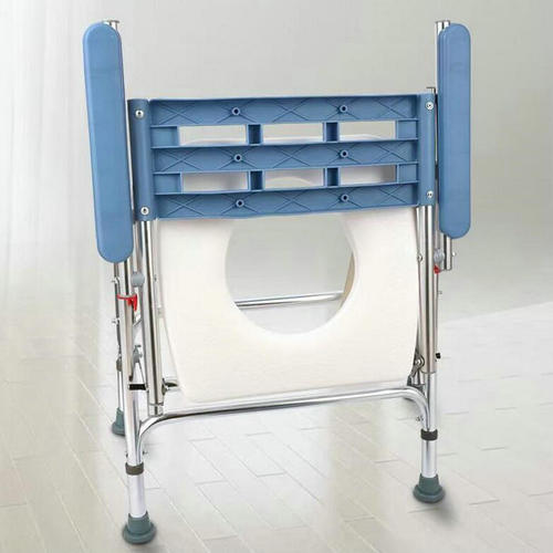 Folding toilet seat for elderly people, movable toilet chair, wheelchair with aluminum alloy movable toilet chair, pregnant women's bath chair