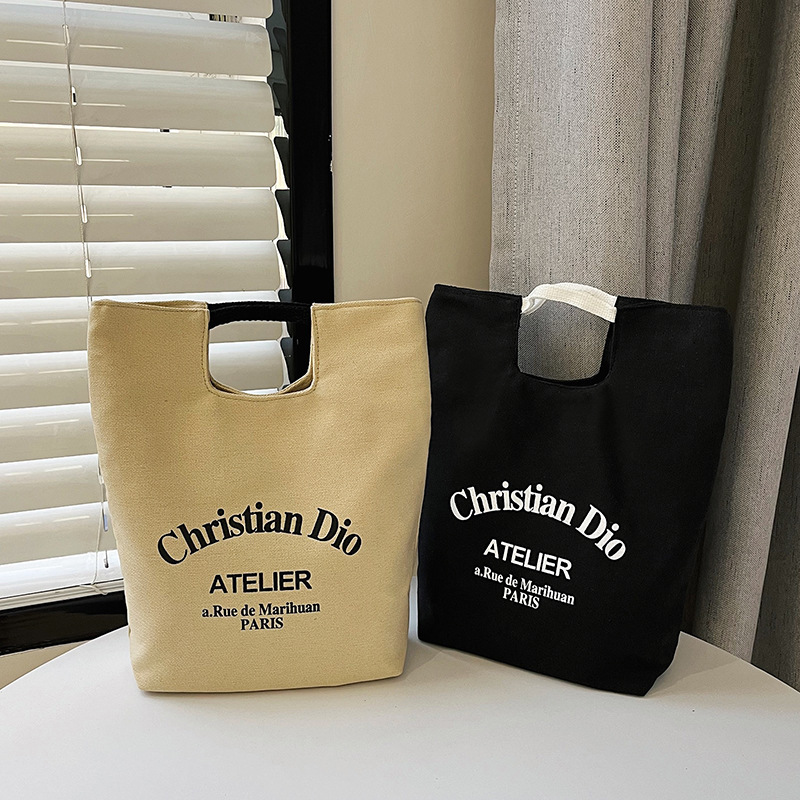 帆布袋手提包手拎外出上班化妆妈咪包学生饭盒袋水桶便当休闲布包