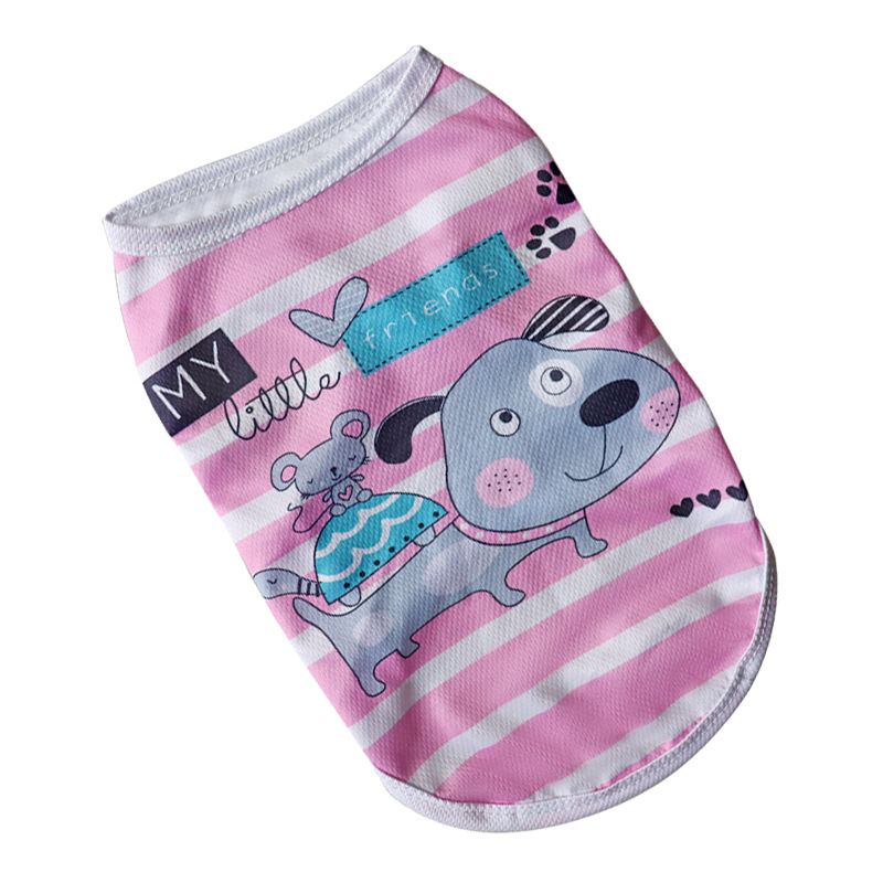 작은 꽃 개 만화 조끼