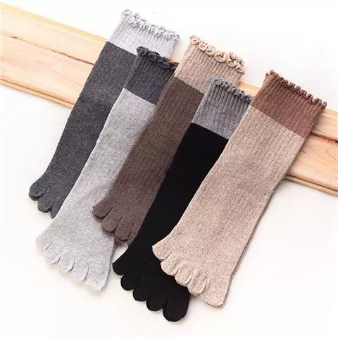 One pair of toe socks in each color