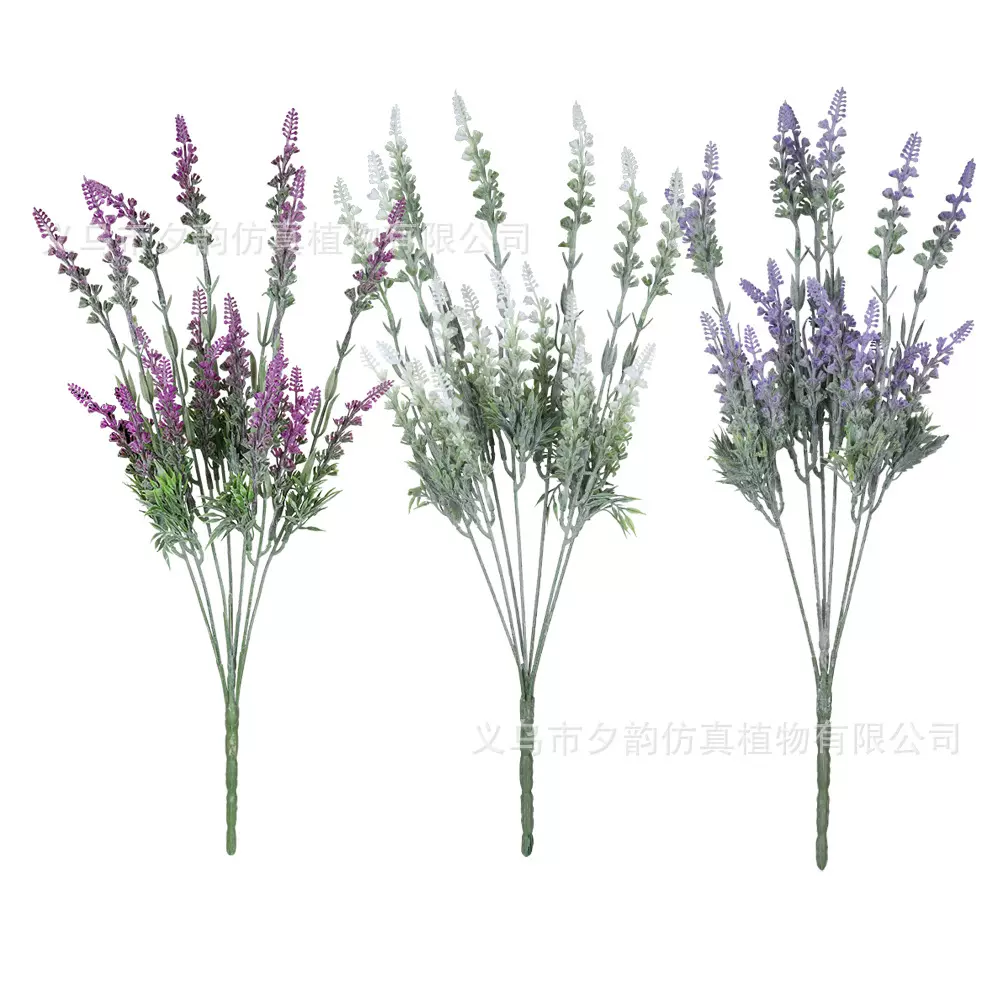 现货长杆艾草熏仿真植物花束 室内酒店餐厅花艺软装栅栏装饰假花