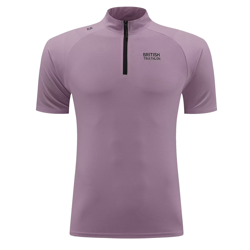 Set for gym for men and women, quick dry sports children's travel T-shirt with zipper for leisure, with a zipper, for running 5