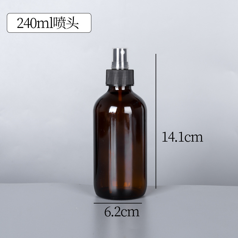 Botella de aceite esencial Brown Boston 15ml240ml120ml aceite esencial sub-embalaje botella de vidrio esencia spray