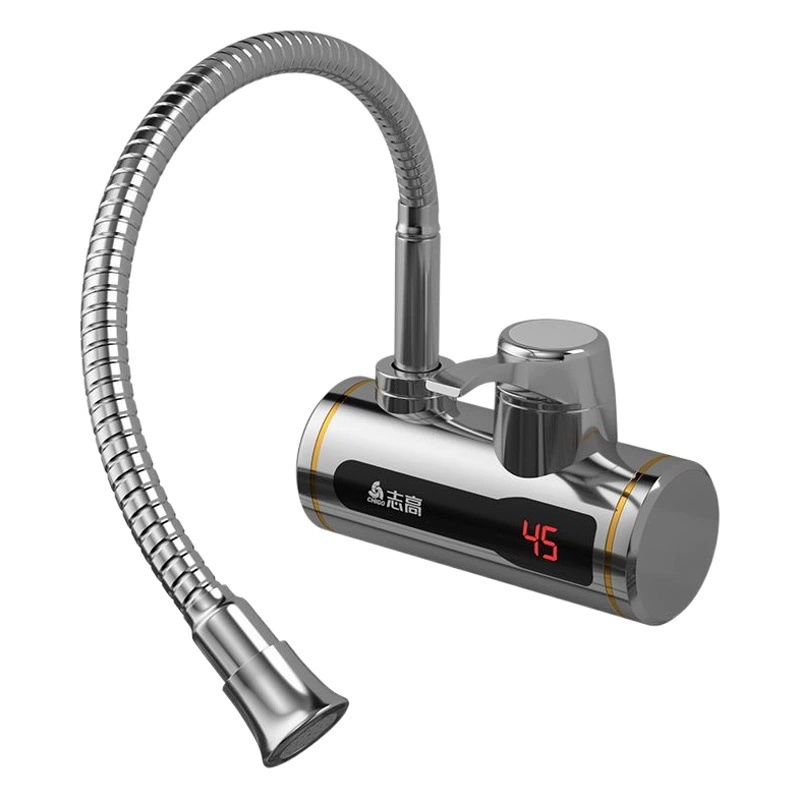 Zhigao Электрический водопроводный кран кухня и ванная комната Быстрый боковой вход горячей воды Электрический водопроводный кран Мгновенный водонагреватель Нагревательный кран