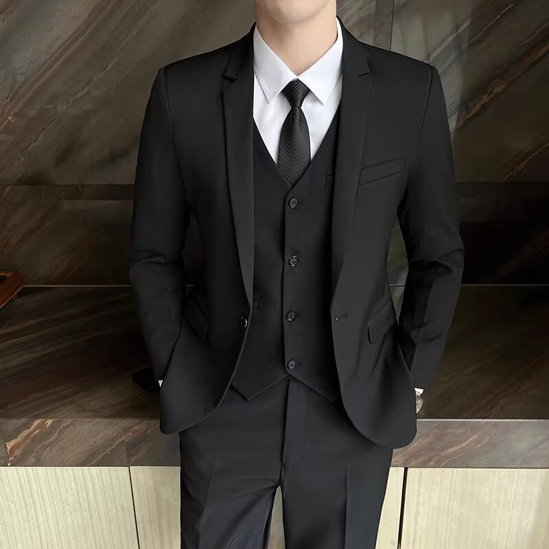 Suit Suit Men's Top Jacket Business Casual Korean Style Slim Fit Groomsmen Suit High-End Men's Jacket