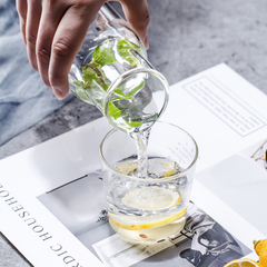 網紅日式玻璃杯一壺一杯套裝果汁飲料杯茶壺水杯茶杯牛奶杯早王金