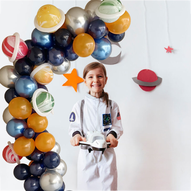 M marca de látex cumpleaños globo decoración Spaceman globo cadena tienda apertura escena diseño kindergarten globo arco
