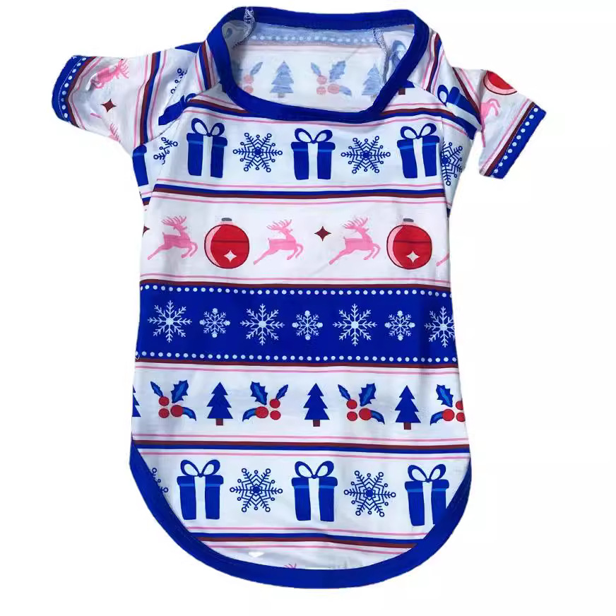 Christmas Striped letter-print home suit pajamas suit Santa hat family suit_voghion.com