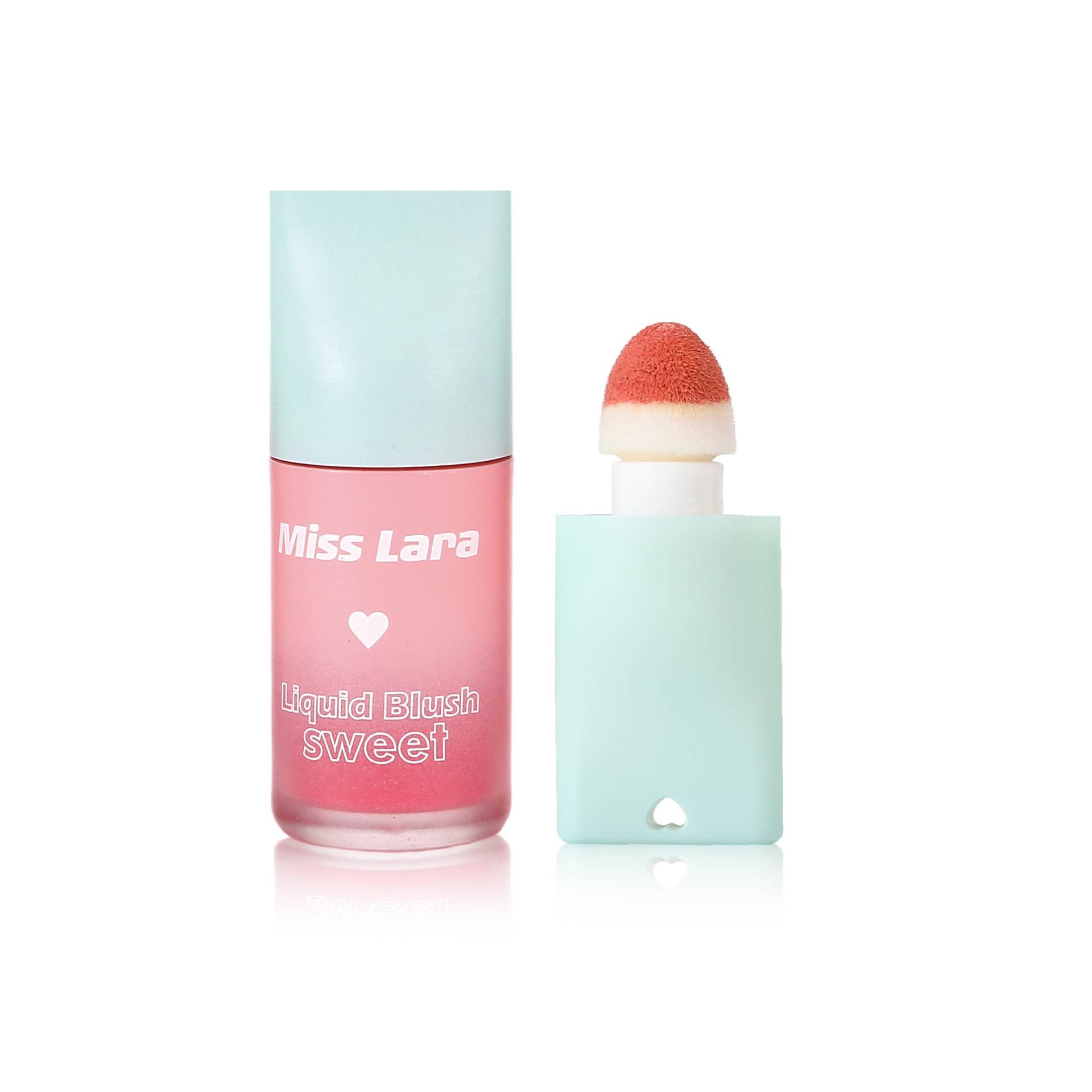 Rubor Líquido MissLara con Aplicador de Esponja, Macaron, 6 Colores, Ligero, Natural, Iluminador, Maquillaje Transfronterizo