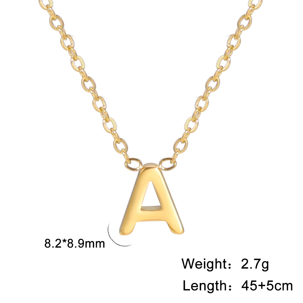 Simple Style Letter Stainless Steel Plating Pendant Necklace display picture 5